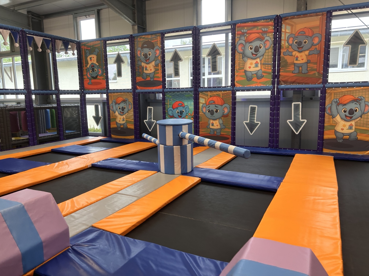Trampolinbereich im Kobiland